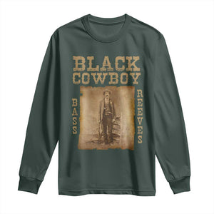 Bass Reeves Long Sleeve Shirt Black Cowboy Western Legend Vintage TS02 Dark Forest Green Print Your Wear