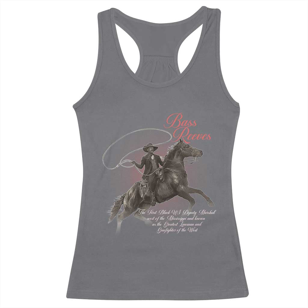 Bass Reeves Racerback Tank Top African American Cowboy Marshal Black History Month TS11 Charcoal Print Your Wear