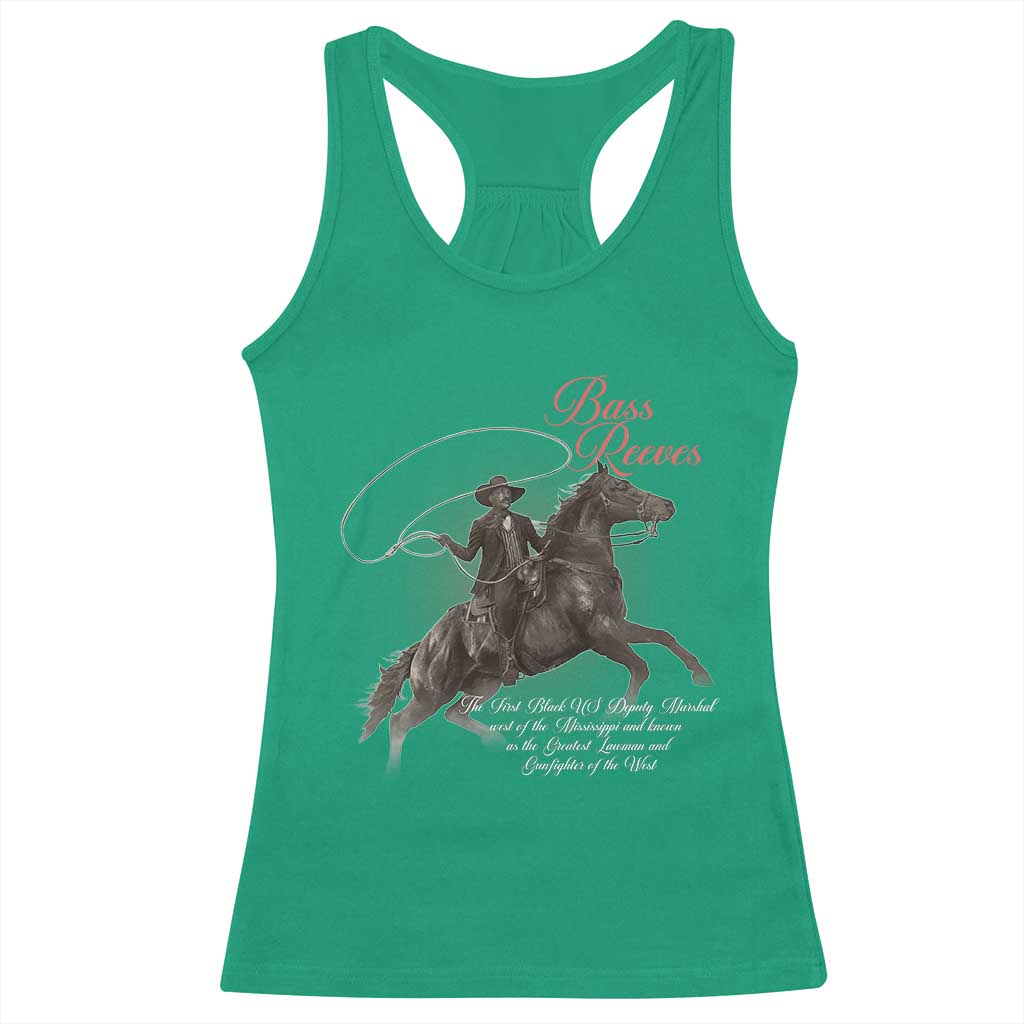 Bass Reeves Racerback Tank Top African American Cowboy Marshal Black History Month TS11 Irish Green Print Your Wear