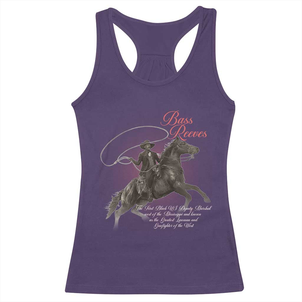 Bass Reeves Racerback Tank Top African American Cowboy Marshal Black History Month TS11 Purple Print Your Wear
