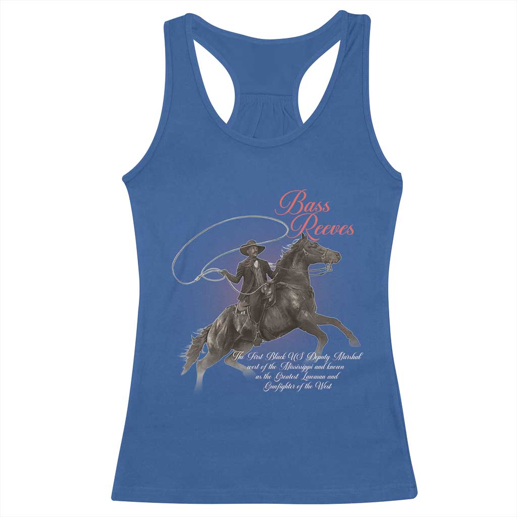Bass Reeves Racerback Tank Top African American Cowboy Marshal Black History Month TS11 Royal Blue Print Your Wear