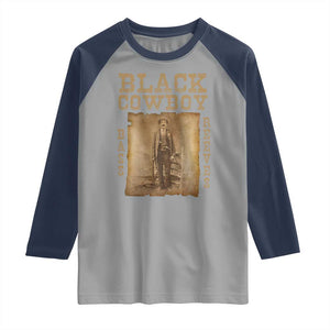 Bass Reeves Raglan Shirt Black Cowboy Western Legend Vintage TS02 Sport Gray Navy Print Your Wear