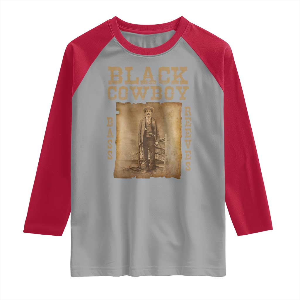 Bass Reeves Raglan Shirt Black Cowboy Western Legend Vintage TS02 Sport Gray Red Print Your Wear