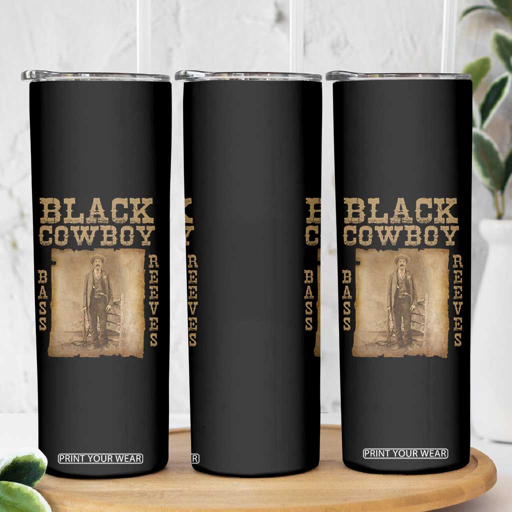 Bass Reeves Skinny Tumbler Black Cowboy Western Legend Vintage TS02 Print Your Wear