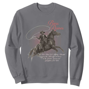 Bass Reeves Sweatshirt African American Cowboy Marshal Black History Month TS11 Charcoal Print Your Wear