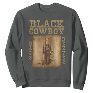 Bass Reeves Sweatshirt Black Cowboy Western Legend Vintage TS02 Dark Heather Print Your Wear