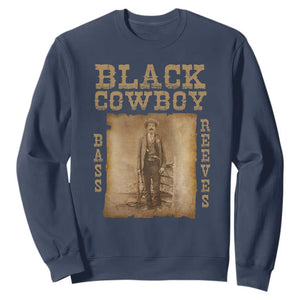 Bass Reeves Sweatshirt Black Cowboy Western Legend Vintage TS02 Navy Print Your Wear