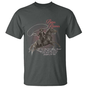 Bass Reeves T Shirt African American Cowboy Marshal Black History Month TS11 Dark Heather Print Your Wear
