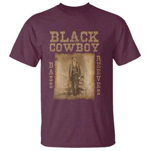 Bass Reeves T Shirt Black Cowboy Western Legend Vintage TS02 Maroon Print Your Wear
