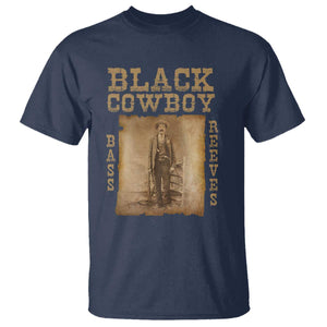 Bass Reeves T Shirt Black Cowboy Western Legend Vintage TS02 Navy Print Your Wear