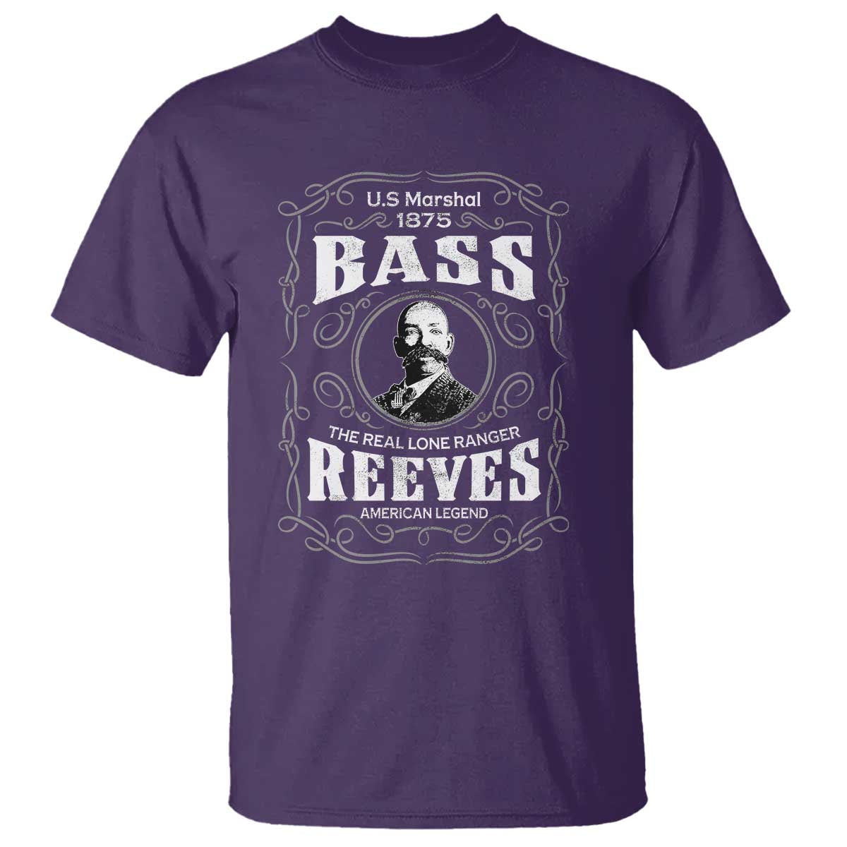Bass Reeves T Shirt US Marshal 1875 The Real Lone Ranger American Legend TS11 Purple Print Your Wear