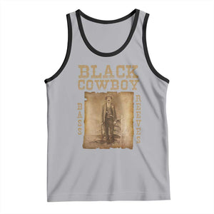 Bass Reeves Tank Top Black Cowboy Western Legend Vintage TS02 Athletic Heather Black Print Your Wear