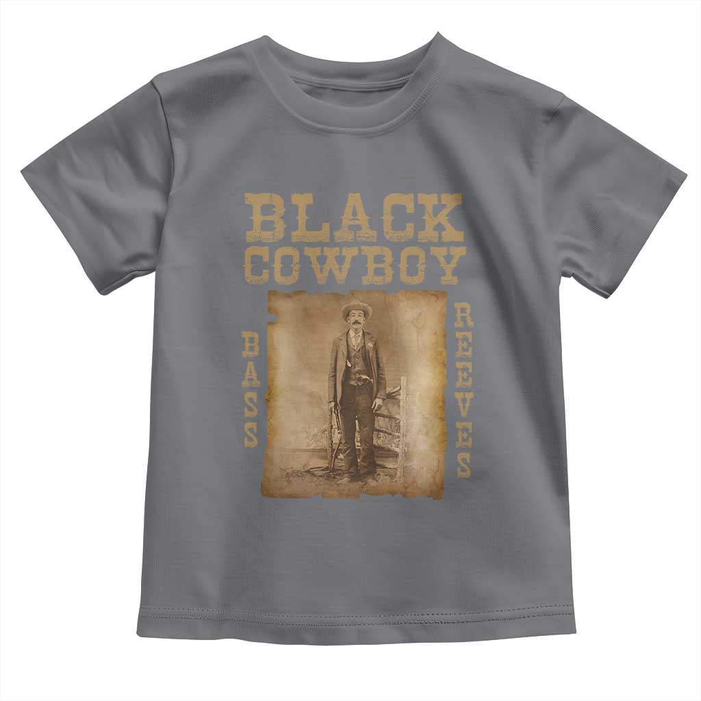Bass Reeves Toddler T Shirt Black Cowboy Western Legend Vintage TS02 Charcoal Print Your Wear