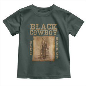 Bass Reeves Toddler T Shirt Black Cowboy Western Legend Vintage TS02 Dark Forest Green Print Your Wear