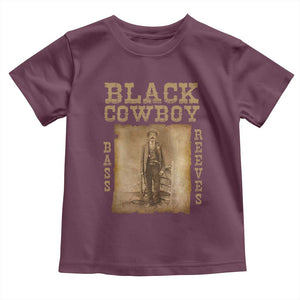 Bass Reeves Toddler T Shirt Black Cowboy Western Legend Vintage TS02 Maroon Print Your Wear