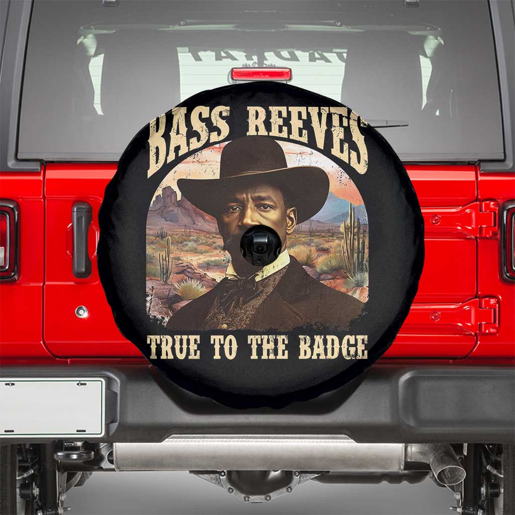 Bass Reeves True To The Badge Spare Tire Cover African American Cowboy Marshal Black History Month TS11 Black Print Your Wear