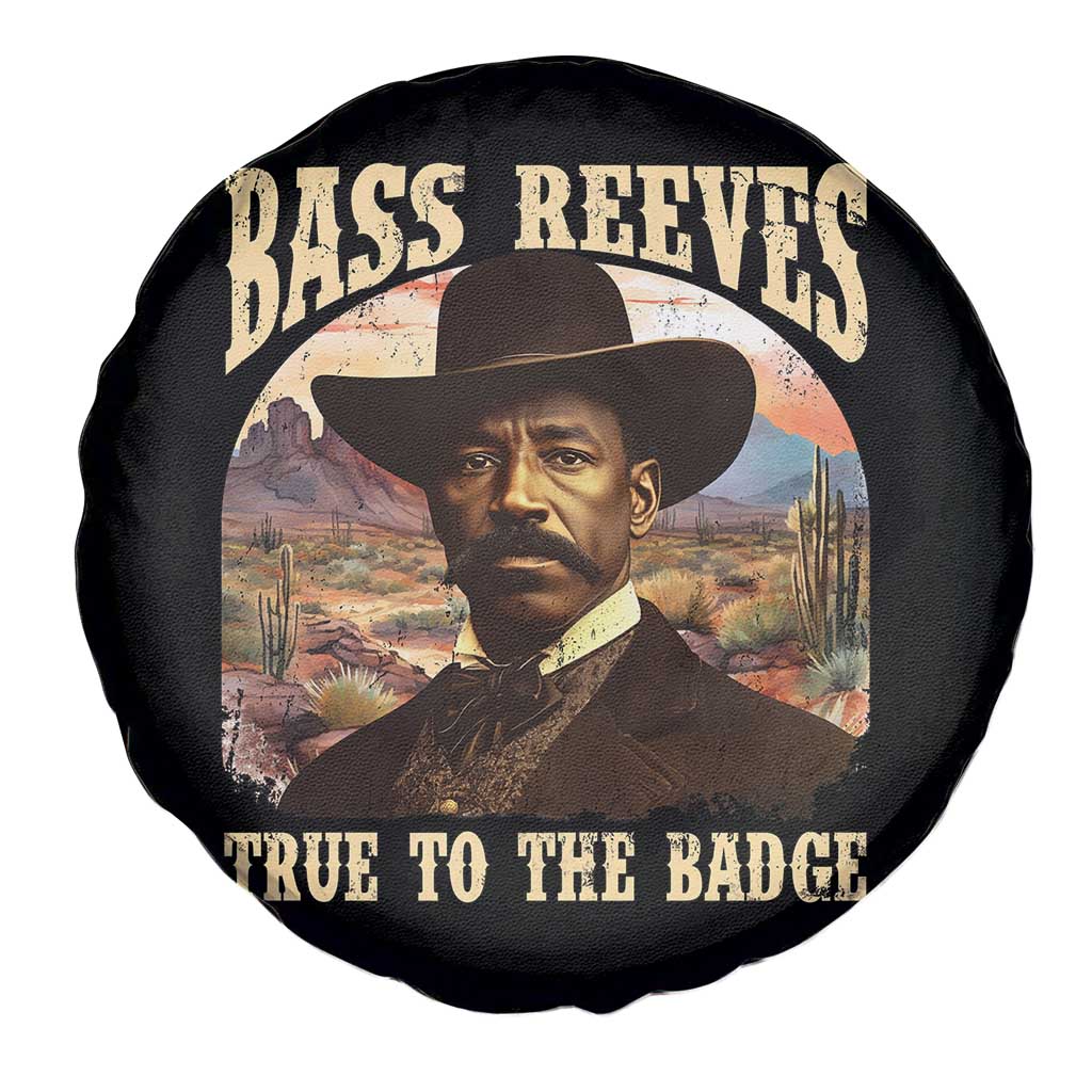 Bass Reeves True To The Badge Spare Tire Cover African American Cowboy Marshal Black History Month TS11 Print Your Wear