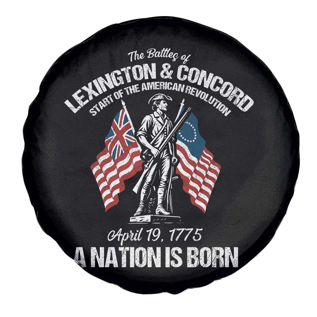Battle of Lexington and Concord Spare Tire Cover American Revolution April 19 1775 Patriotic TS02 Print Your Wear