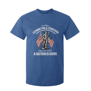 Battle of Lexington and Concord T Shirt For Kid American Revolution April 19 1775 Patriotic TS02 Royal Blue Print Your Wear