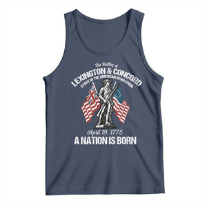 Battle of Lexington and Concord Tank Top American Revolution April 19 1775 Patriotic TS02 Navy Print Your Wear