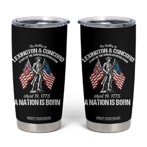 Battle of Lexington and Concord Tumbler Cup American Revolution April 19 1775 Patriotic TS02 Black Print Your Wear