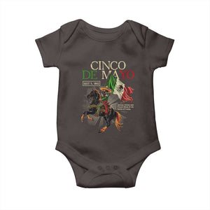 Battle of Puebla Cinco De Mayo Baby Onesie May 5 1862 Mexican History TS10 Dark Chocolate Print Your Wear