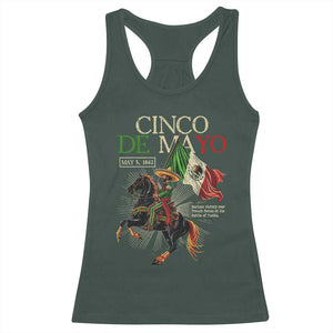 Battle of Puebla Cinco De Mayo Racerback Tank Top May 5 1862 Mexican History TS10 Dark Forest Green Print Your Wear