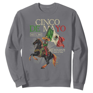 Battle of Puebla Cinco De Mayo Sweatshirt May 5 1862 Mexican History TS10 Charcoal Print Your Wear