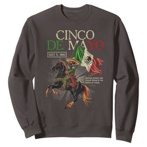 Battle of Puebla Cinco De Mayo Sweatshirt May 5 1862 Mexican History TS10 Dark Chocolate Print Your Wear