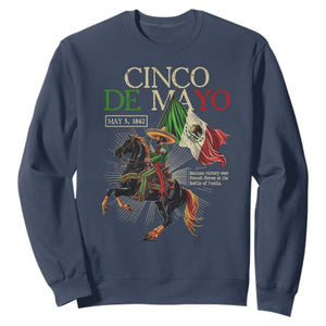 Battle of Puebla Cinco De Mayo Sweatshirt May 5 1862 Mexican History TS10 Navy Print Your Wear