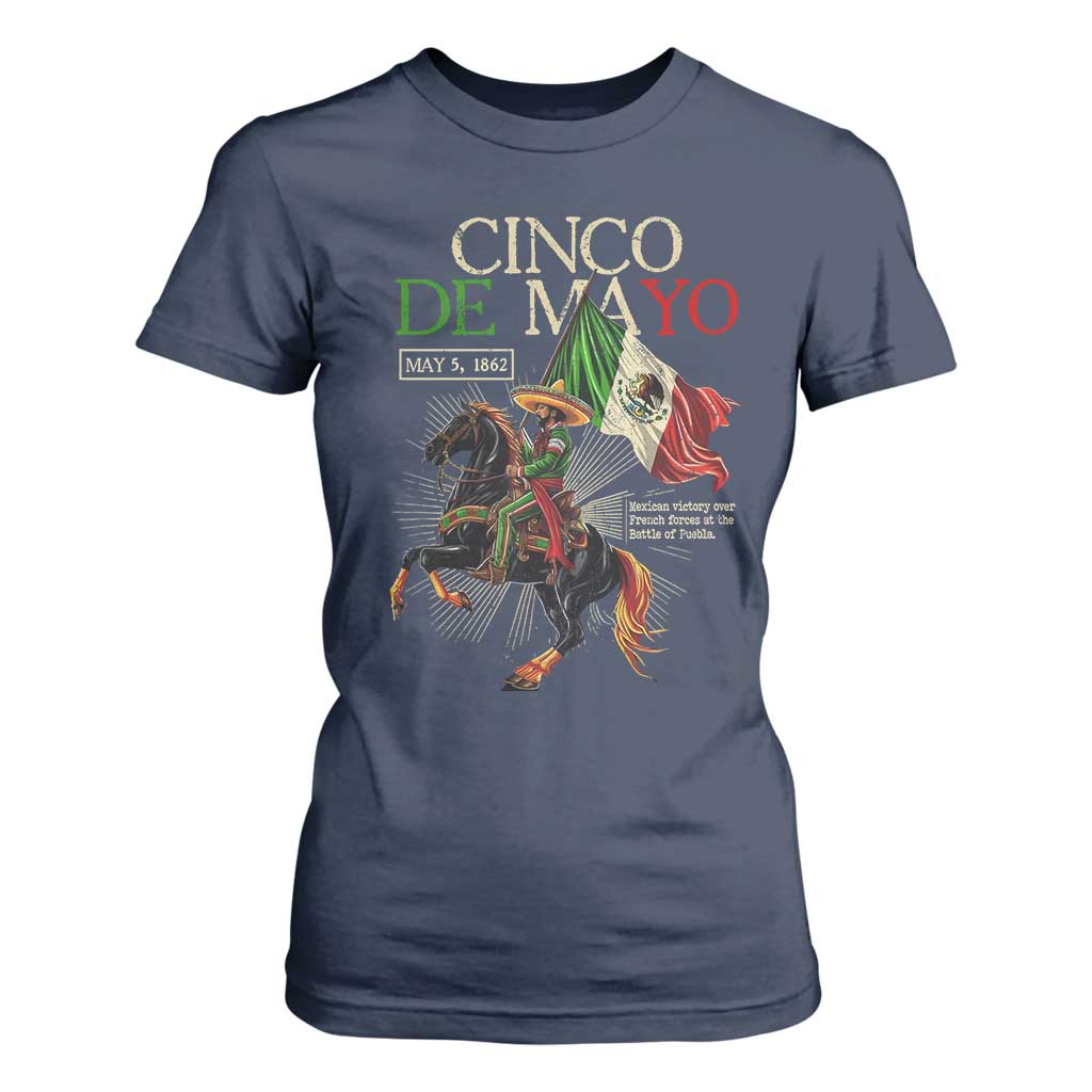 Battle of Puebla Cinco De Mayo T Shirt For Women May 5 1862 Mexican History TS10 Navy Print Your Wear