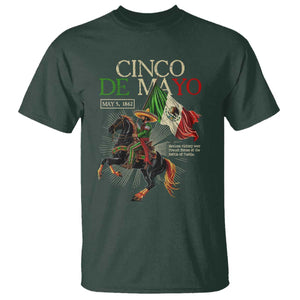 Battle of Puebla Cinco De Mayo T Shirt May 5 1862 Mexican History TS10 Dark Forest Green Print Your Wear