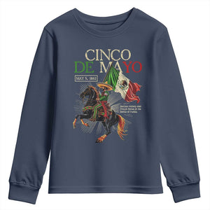 Battle of Puebla Cinco De Mayo Youth Sweatshirt May 5 1862 Mexican History TS10 Navy Print Your Wear