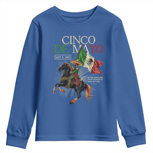 Battle of Puebla Cinco De Mayo Youth Sweatshirt May 5 1862 Mexican History TS10 Royal Blue Print Your Wear