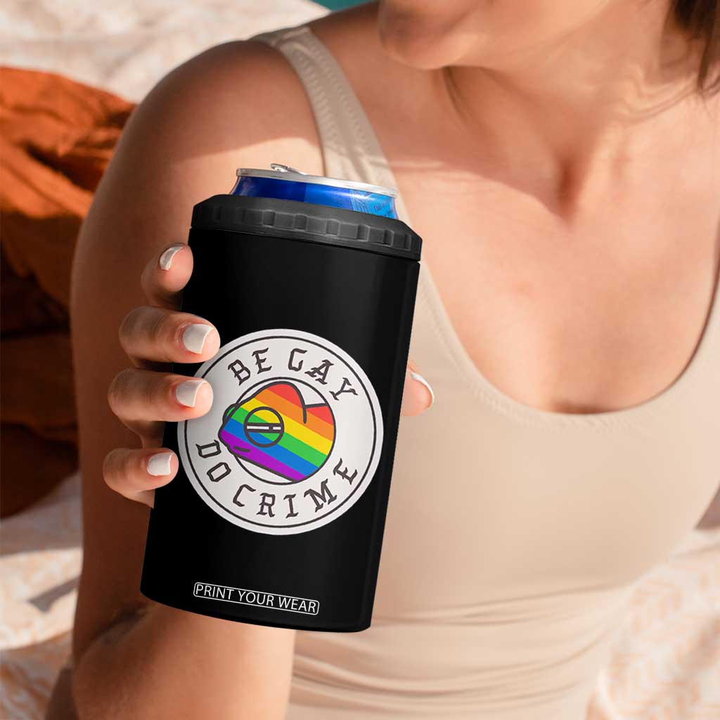 Be Gay Do Crime Rainbow Chameleon LGBTQ Pride Flag 4 in 1 Can Cooler Tumbler TS10 Print Your Wear