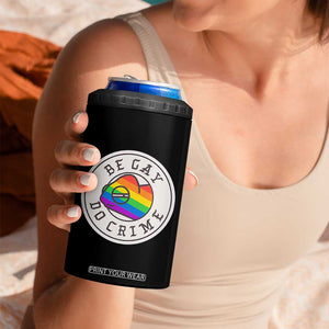 Be Gay Do Crime Rainbow Chameleon LGBTQ Pride Flag 4 in 1 Can Cooler Tumbler TS10 Print Your Wear
