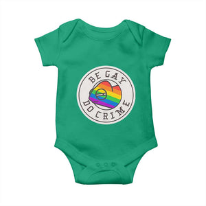 Be Gay Do Crime Rainbow Chameleon LGBTQ Pride Flag Baby Onesie TS10 Irish Green Print Your Wear
