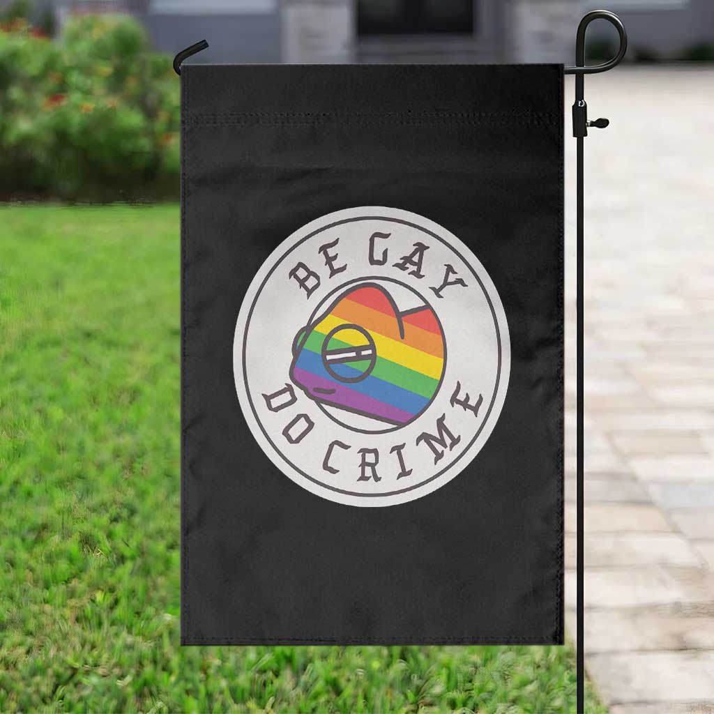 Be Gay Do Crime Rainbow Chameleon LGBTQ Pride Flag Garden Flag TS10 Print Your Wear