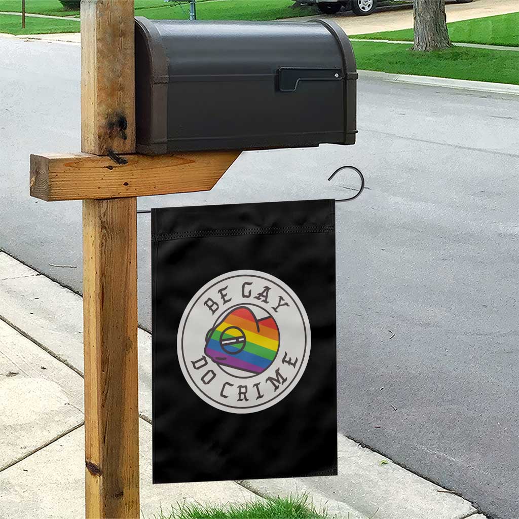 Be Gay Do Crime Rainbow Chameleon LGBTQ Pride Flag Garden Flag TS10 Print Your Wear