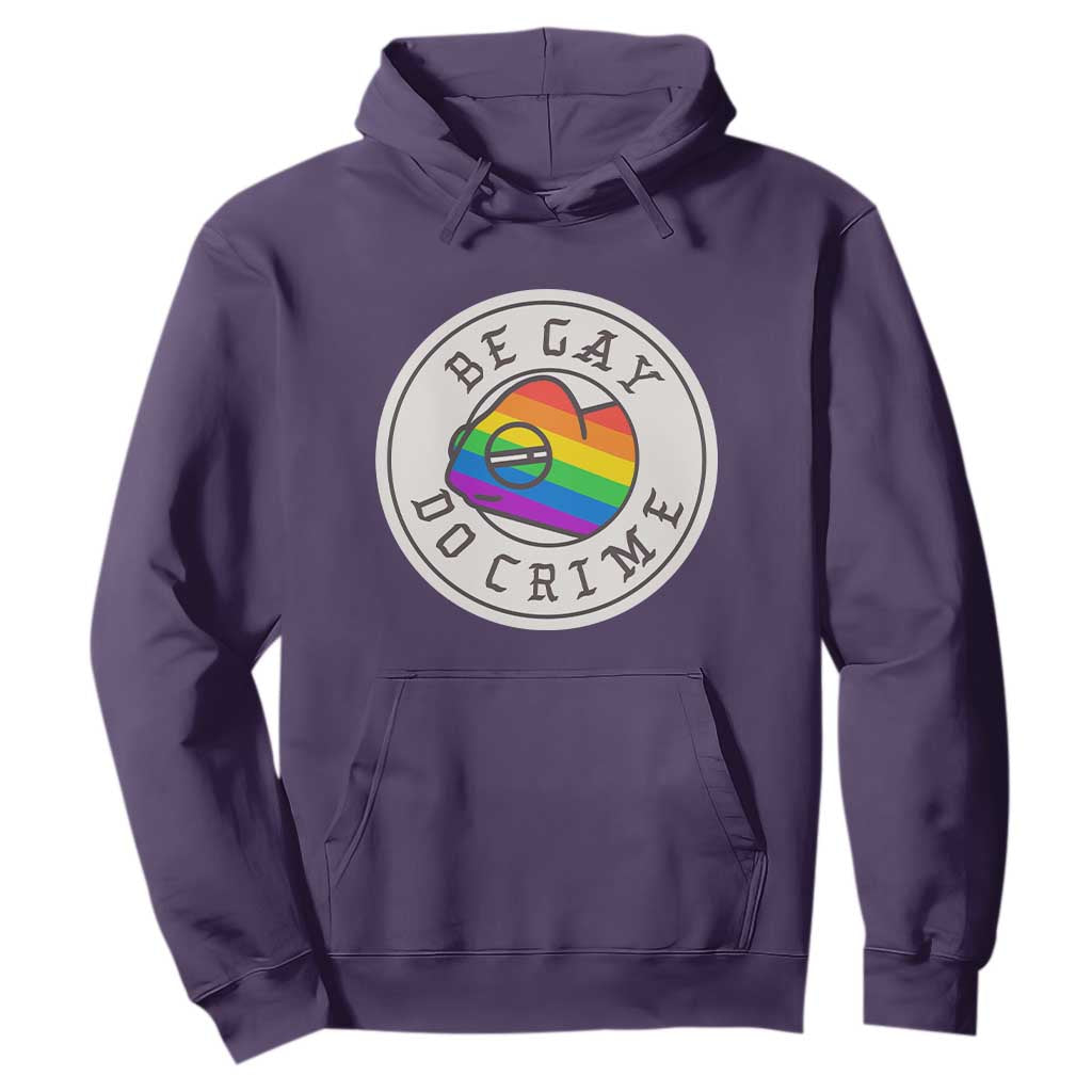 Be Gay Do Crime Rainbow Chameleon LGBTQ Pride Flag Hoodie TS10 Purple Print Your Wear