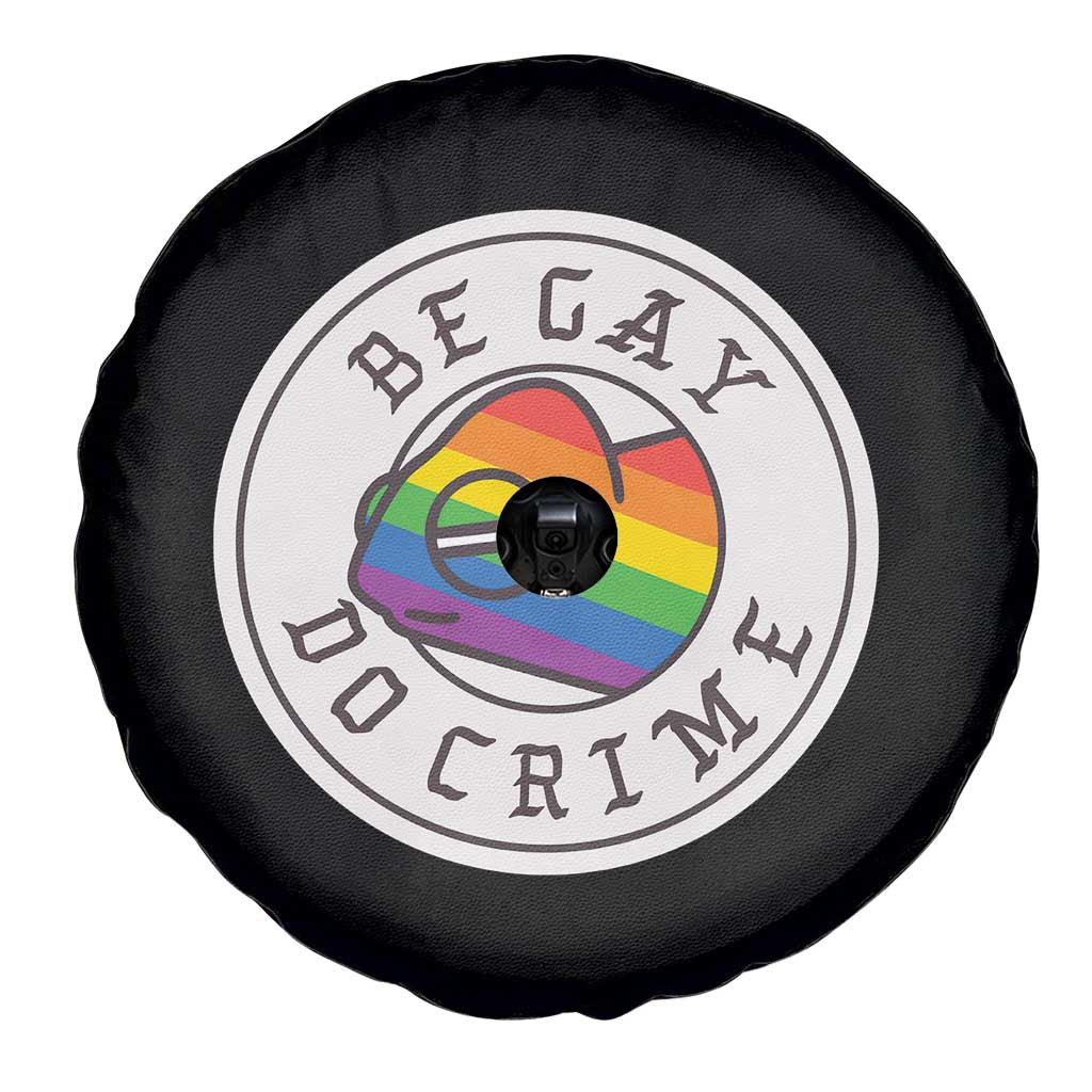 Be Gay Do Crime Rainbow Chameleon LGBTQ Pride Flag Spare Tire Cover TS10 Print Your Wear