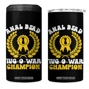 Bead Tug O War Champion 4 in 1 Can Cooler Tumbler Funny Sarcastic Saying Weird Gag Gift TS10 One Size: 16 oz Black Print Your Wear