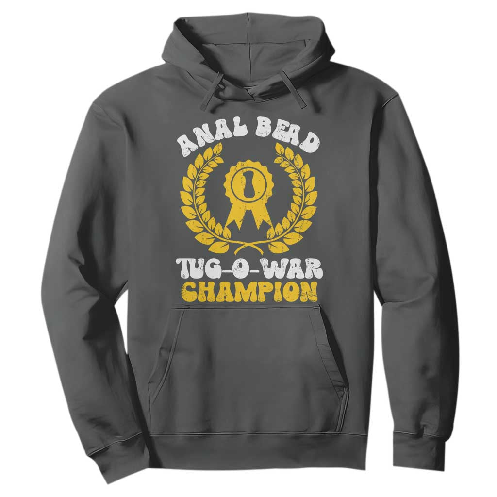 Bead Tug O War Champion Hoodie Funny Sarcastic Saying Weird Gag Gift TS10 Dark Heather Print Your Wear