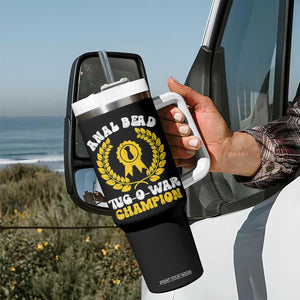 Bead Tug O War Champion Tumbler With Handle Funny Sarcastic Saying Weird Gag Gift TS10 Print Your Wear