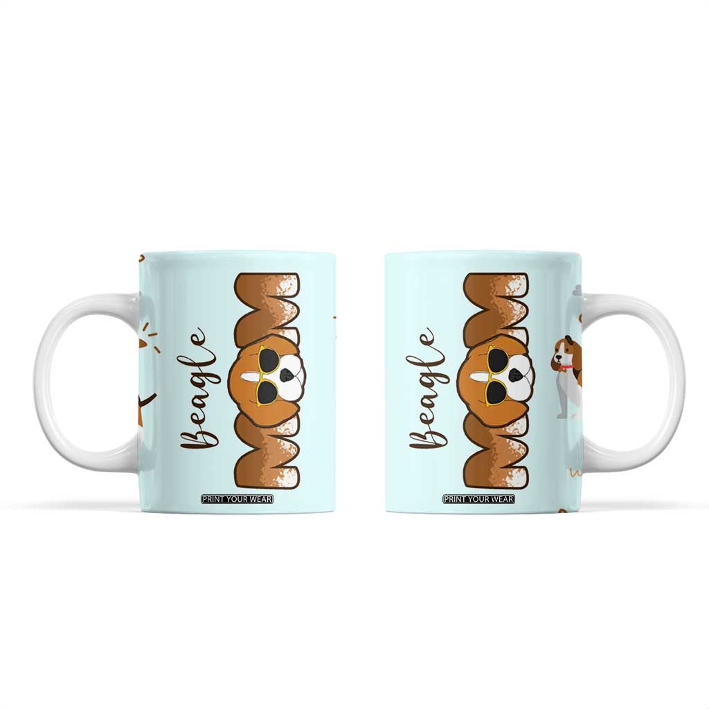 Beagle Dog Mom Coffee Mug Funny Dog Lover Mothers Day Gifts TB10 Blue Print Your Wear