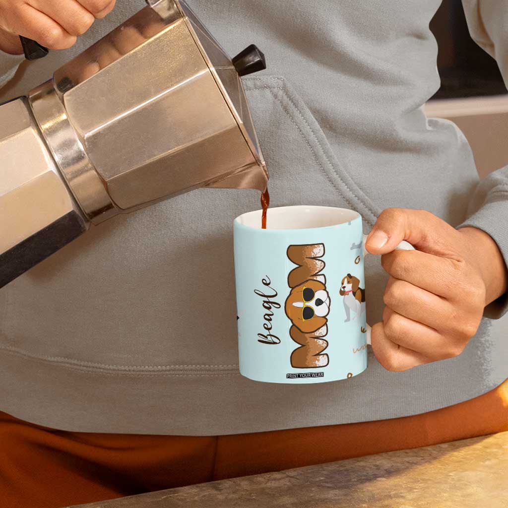 Beagle Dog Mom Coffee Mug Funny Dog Lover Mothers Day Gifts TB10 Print Your Wear