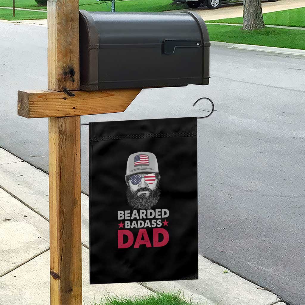 Bearded Badass American Dad Garden Flag Funny 4th July US for Men TS02 Print Your Wear