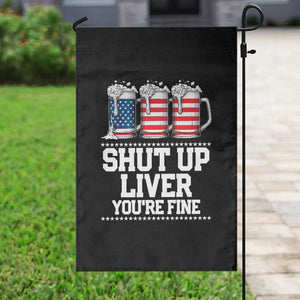 Beer American Flag 4th of July Garden Flag Merica Drinking USA Shut Up Liver You Are Fine TS10 Print Your Wear