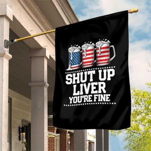 Beer American Flag 4th of July Garden Flag Merica Drinking USA Shut Up Liver You Are Fine TS10 Print Your Wear