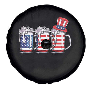 Beer American Flag 4th of July Spare Tire Cover Merica Drinking USA TS10 Print Your Wear